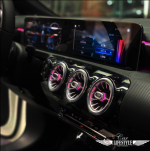 Дефлекторы с подсветкой Ambient LIght 3D 64 цвета для Mercedes A W177 2019 